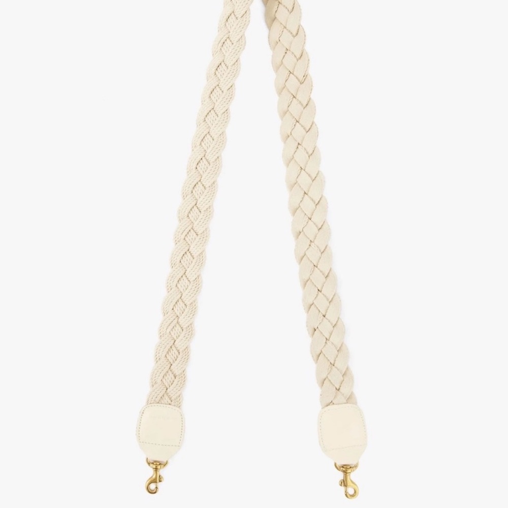 Clare V Cream Braided Crossbody Strap - Picture 4 of 5